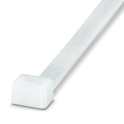 Phoenix Contact Cable Ties, Standard, 850mm x 12.6 mm, Clear Polyamide, Pk-50 [3240730]; 609-997