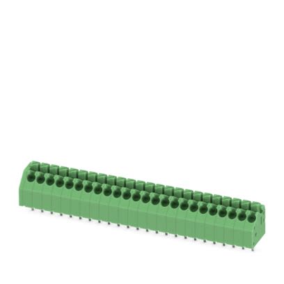 Phoenix Contact PCB Terminal Block, 24-Contact, 3.5mm Pitch, Wave Soldering, 1-Row, Push In Spring Termination [1985182]; 610-005