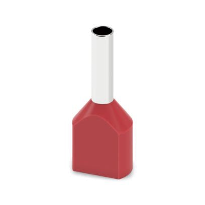 Phoenix Contact Insulated Ferrule, 8mm Pin Length, 2.3mm Pin Diameter, Red [2100006]; 610-006