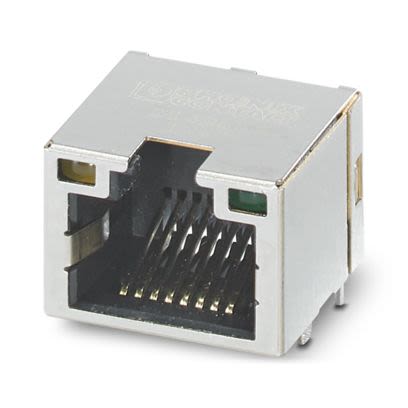 Phoenix Contact Female RJ45 Connector, PCB Mount, Through Hole Straight 1 Port 8 -Way [1149867]; 610-020
