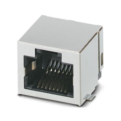 Phoenix Contact Female RJ45 Connector, PCB Mount, Through Hole Straight 1 Port 8 -Way [1149882]; 610-022