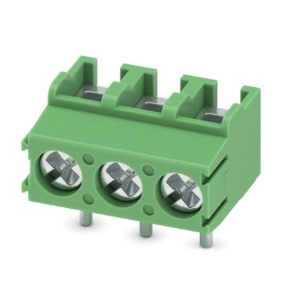 Phoenix Contact PCB Terminal Block, 3-Contact, 5mm Pitch, Wave Soldering, 1-Row, Plug In, Screw Termination [1935323]; 610-046