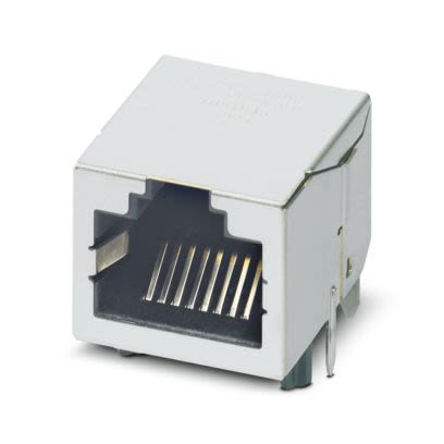 Phoenix Contact Female RJ45 Connector, PCB Mount, Through Hole Straight 1 Port 8 -Way [1091946]; 610-050