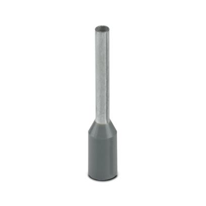 Phoenix Contact Insulated Ferrule, 10mm Pin Length, 1.3mm Pin Diameter, Grey [3203118]; 610-072