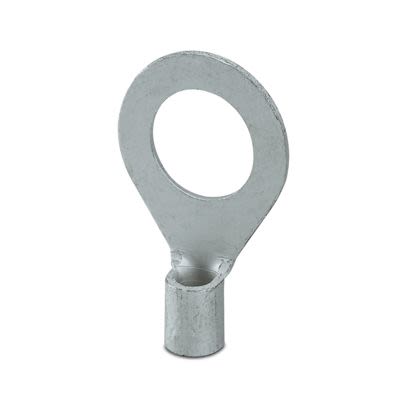 Phoenix Contact Uninsulated Ring Terminal, M12mm Stud Size, Silver [3240093]; 610-089