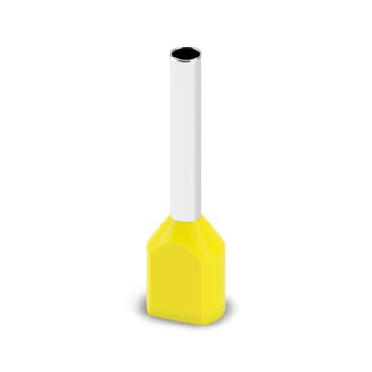 Phoenix Contact Insulated Ferrule, 12mm Pin Length, 2.05mm Pin Diameter, Yellow [2100007]; 610-125