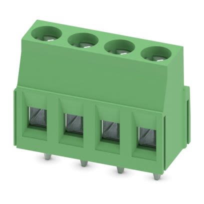 Phoenix Contact PCB Terminal Block, 4-Contact, 5mm Pitch, Wave Soldering, 1-Row, Plug In, Screw Termination [1890989]; 610-136