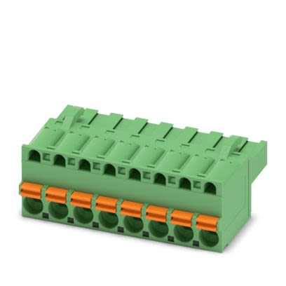 Phoenix Contact PCB Terminal Block, 8-Contact, 5mm Pitch, Push-In, 1-Row, Socket Termination [1909278]; 610-142