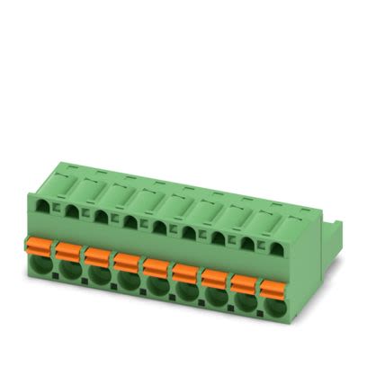 Phoenix Contact PCB Terminal Block, 9-Contact, 5mm Pitch, Push-In, 1-Row, Socket Termination [1910429]; 610-143