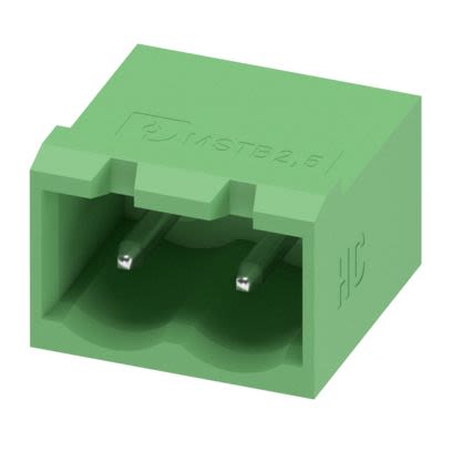 Phoenix Contact Straight Solder PCB Header, 2 Contact(s), 5.08 mm Pitch, 1 Row(s), Shrouded [1923869]; 610-147