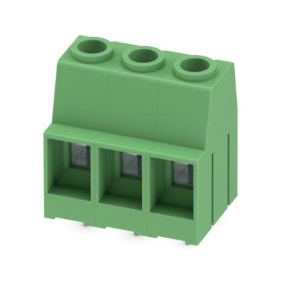 Phoenix Contact PCB Terminal Block, 3-Contact, 10.16mm Pitch, Wave Soldering, 1-Row, Plug In, Screw Termination [1929520]; 610-153