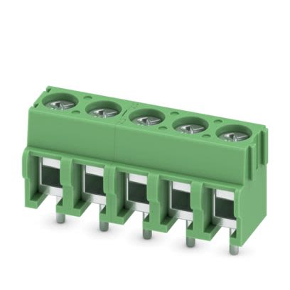 Phoenix Contact PCB Terminal Block, 5-Contact, 5mm Pitch, Wave Soldering, 1-Row, Plug In, Screw Termination [1935190]; 610-156