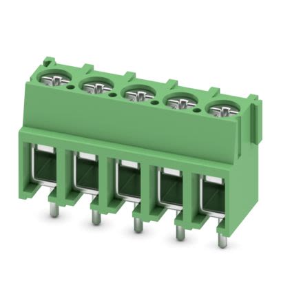 Phoenix Contact PCB Terminal Block, 5-Contact, 5mm Pitch, Wave Soldering, 1-Row, Plug In, Screw Termination [1935802]; 610-157