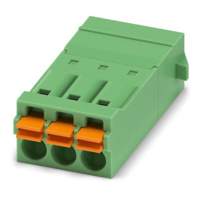Phoenix Contact PCB Terminal Block, 3-Contact, 3.5mm Pitch, Push-In, 1-Row, Socket Termination [1844112]; 610-171