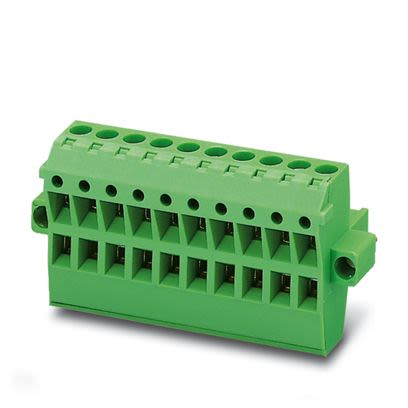 Phoenix Contact PCB Terminal Block, 2-Contact, 5.08mm Pitch, Push-In, 1-Row, Socket Termination [1853104]; 610-182