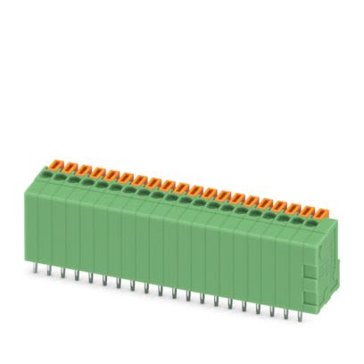 Phoenix Contact PCB Terminal Block, 20-Contact, 2.54mm Pitch, Wave Soldering, 1-Row, Push In Spring Termination [1789126]; 610-240