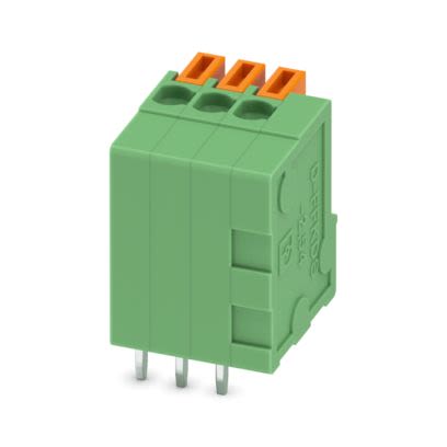 Phoenix Contact PCB Terminal Block, 3-Contact, 2.54mm Pitch, Wave Soldering, 1-Row, Push In Spring Termination [1789320]; 610-241