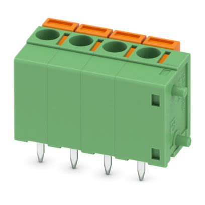 Phoenix Contact PCB Terminal Block, 4-Contact, 5.08mm Pitch, Wave Soldering, 1-Row, Push In Spring Termination [1790539]; 610-244