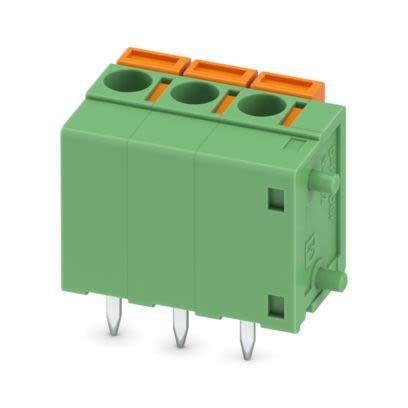 Phoenix Contact PCB Terminal Block, 3-Contact, 5.08mm Pitch, Wave Soldering, 1-Row, Push In Spring Termination [1790937]; 610-245