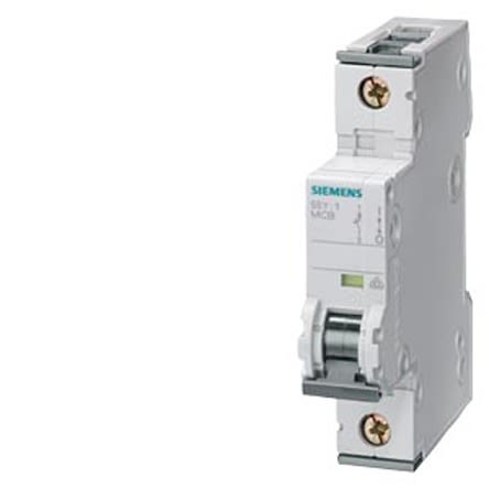 Siemens SENTRON 5SY8 MCB, 1P, 25A Curve D, 400V AC, 60V DC, 30 kA Breaking Capacity [5SY8125-8]; 610-475
