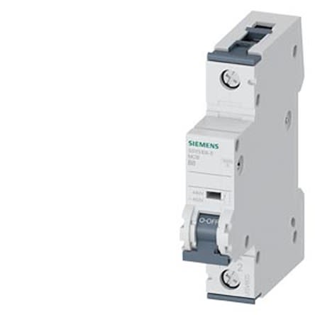 Siemens SENTRON 5SY5 MCB, 1P, 8A Curve B, 400V AC, 220V DC, 15 kA Breaking Capacity [5SY5108-6]; 610-509