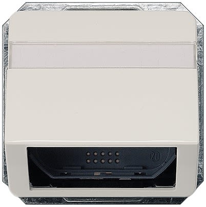 Siemens White 1 Gang Cover Plate Thermoplastic Inclined Outlet Cover Plate [5TG1916]; 610-696