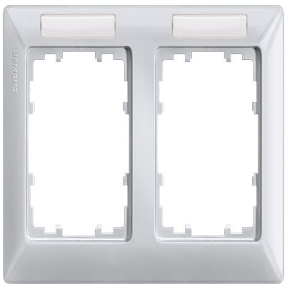 Siemens Aluminium 2 Gang Mounting Plate Thermoplastic Mounting Frame [5TG2552-4]; 610-702
