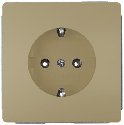 Siemens 5UB18 Gold Electrical Socket, 16A, Schuko [5UB1853-0MG01]; 610-728
