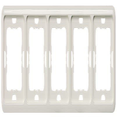 Siemens Silver 5 Gang Mounting Plate Thermoplastic Mounting Frame [5TG1775]; 610-745