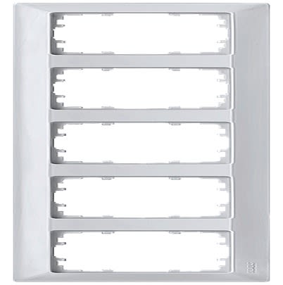 Siemens Aluminium 5 Gang Mounting Plate Thermoplastic Mounting Frame [5TG2555-3]; 610-750