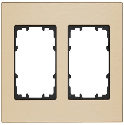 Siemens Yellow 2 Gang Mounting Plate Aluminium Mounting Frame [5TG1122-3]; 610-767