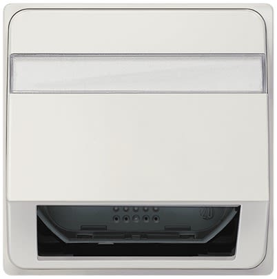 Siemens White 1 Gang Cover Plate Thermoplastic Inclined Outlet Cover Plate [5TG1358]; 610-820