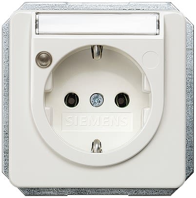 Siemens 5UB14 White Electrical Socket, 16A, Schuko [5UB1472]; 610-828