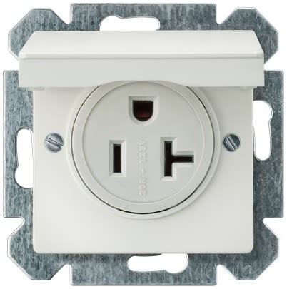 Siemens 5UB15 White 3 Gang Electrical Socket, 3 Poles, 20A, NEMA 5-20R [5UB1535]; 610-831