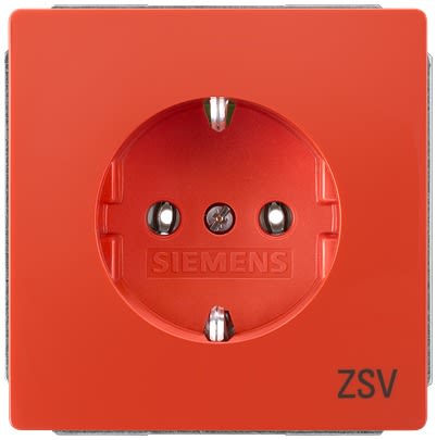 Siemens 5UB18 Orange Electrical Socket, 16A, Schuko [5UB1816]; 610-833