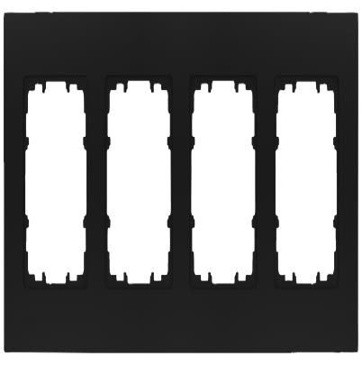 Siemens Black 4 Gang Mounting Plate Mounting Frame [5TG1114-0SB]; 610-874