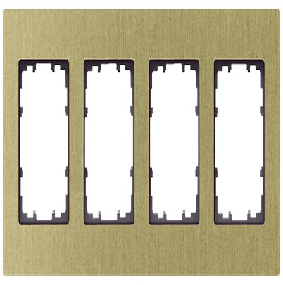 Siemens Yellow 4 Gang Mounting Plate Aluminium Mounting Frame [5TG1124-3]; 610-876