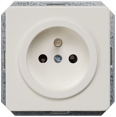 Siemens 5UB14 White 2 Gang Electrical Socket, 2 Poles, 16A, Schuko [5UB1408]; 610-880