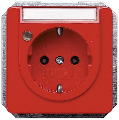 Siemens 5UB14 Orange Electrical Socket, 16A, Schuko [5UB1475]; 610-882