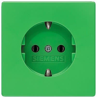 Siemens 5UB18 Green Electrical Socket, 16A, Schuko [5UB1835]; 610-886