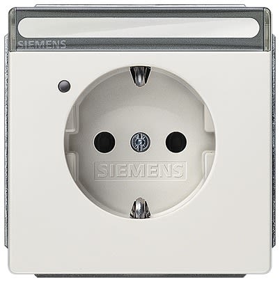 Siemens 5UB18 White Electrical Socket, 16A, Schuko [5UB1854]; 610-892