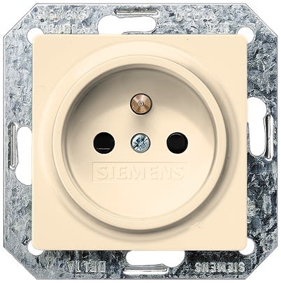 Siemens 5UB1908 White Electrical Socket, 16A, Schuko [5UB1908]; 610-896