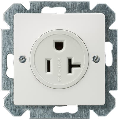 Siemens 5UB15 White 3 Gang Electrical Socket, 3 Poles, 20A, NEMA 5-20R [5UB1534]; 610-928