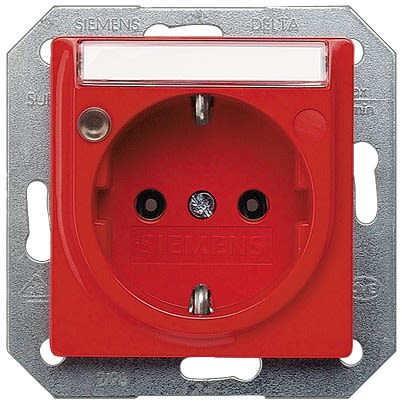 Siemens 5UB15 Orange Electrical Socket, 16A, Schuko [5UB1563]; 610-929