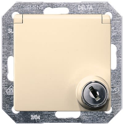 Siemens 5UB19 White Electrical Socket, 16A, Schuko [5UB1906]; 610-986