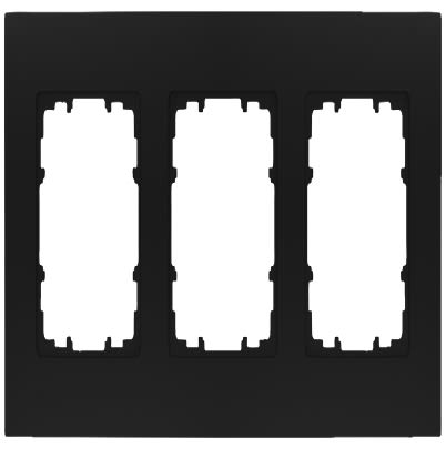 Siemens Black 3 Gang Mounting Plate Thermoplastic Mounting Frame [5TG1113-0SB]; 611-015