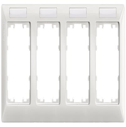 Siemens White 4 Gang Mounting Plate Thermoplastic Mounting Frame [5TG2554-1]; 611-034