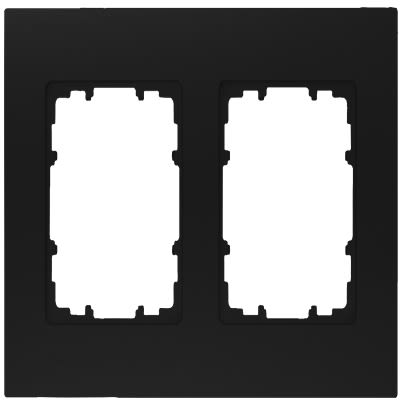 Siemens Black 2 Gang Mounting Plate Mounting Frame [5TG1112-0SB]; 611-077
