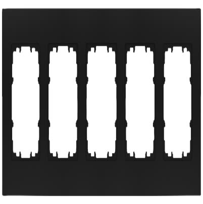 Siemens Black 5 Gang Mounting Plate Mounting Frame [5TG1115-0SB]; 611-079