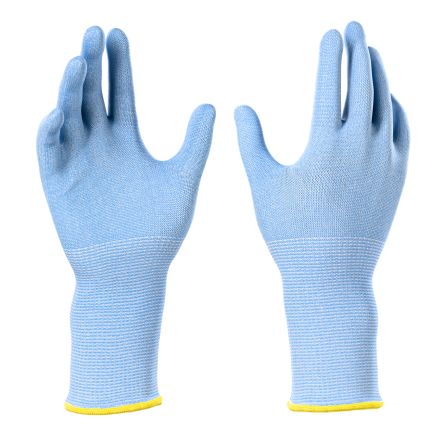 Unigloves Nitrex 244F Blue HPPE, Nylon, Spandex Cut Resistant Work Gloves, Size XS, Uncoated Coating [244F-06]; 611-230